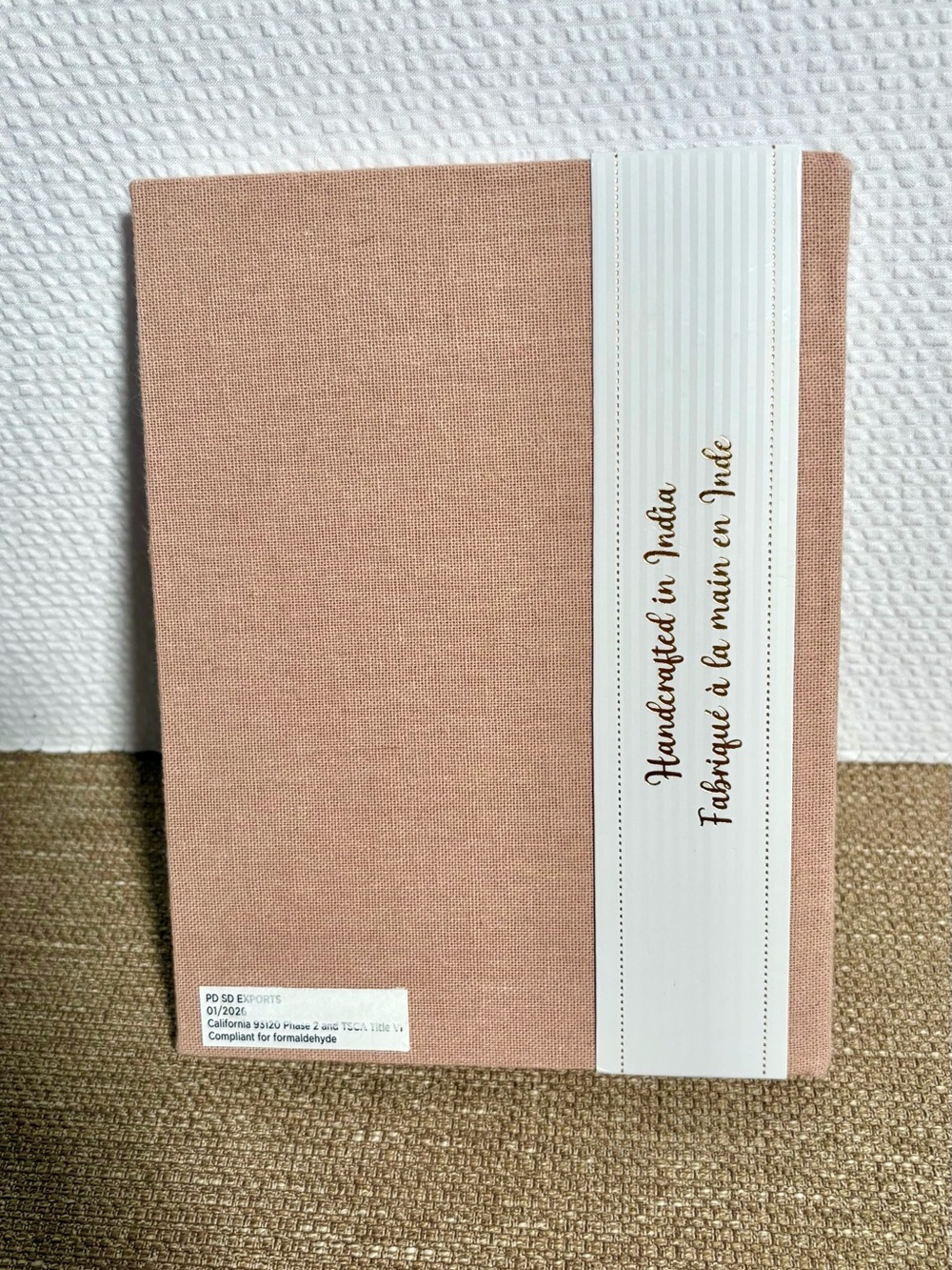 Beaded & Embroidered Floral Hardcover Journal - Khaki - Picture 4 of 6